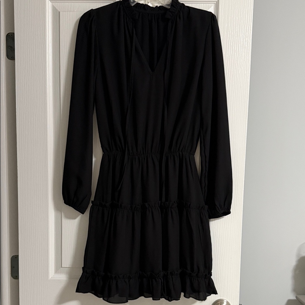 Elegant Black Ruffle Dress